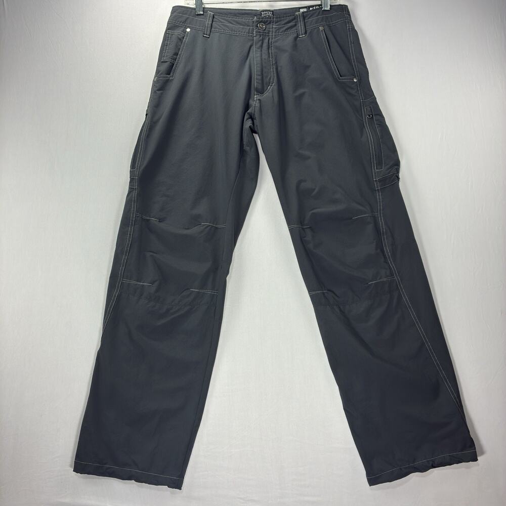KÜHL Men’s 32x32 Renegade Cargo Hiking Pants Gray Stretch Nylon Outdoor